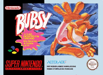 Bubsy in - Claws Encounters of the Furred Kind (Europe) (Accolade) box cover front